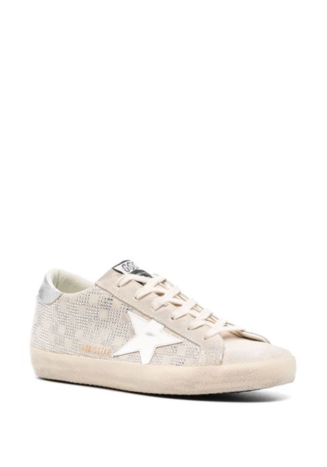 Sneakers Super Star con cristalli in beige, bianco e argento Golden Goose - donna GOLDEN GOOSE | GWF00101F00619915622